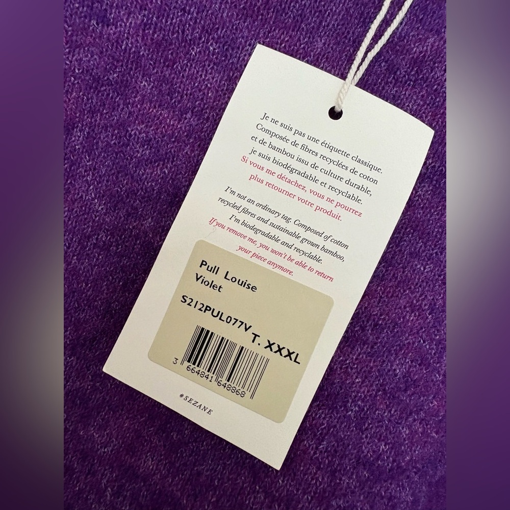Sezane Louise Jumper - Purple XXXL - Picture 8 of 8